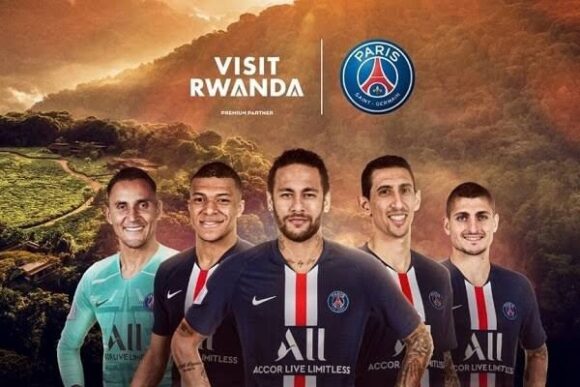 Sponsoring Le Rwanda Remet A Avec Le PSG Pour 3 Ans Afriquinfos   Visit Rwanda PSG DR 580x387 