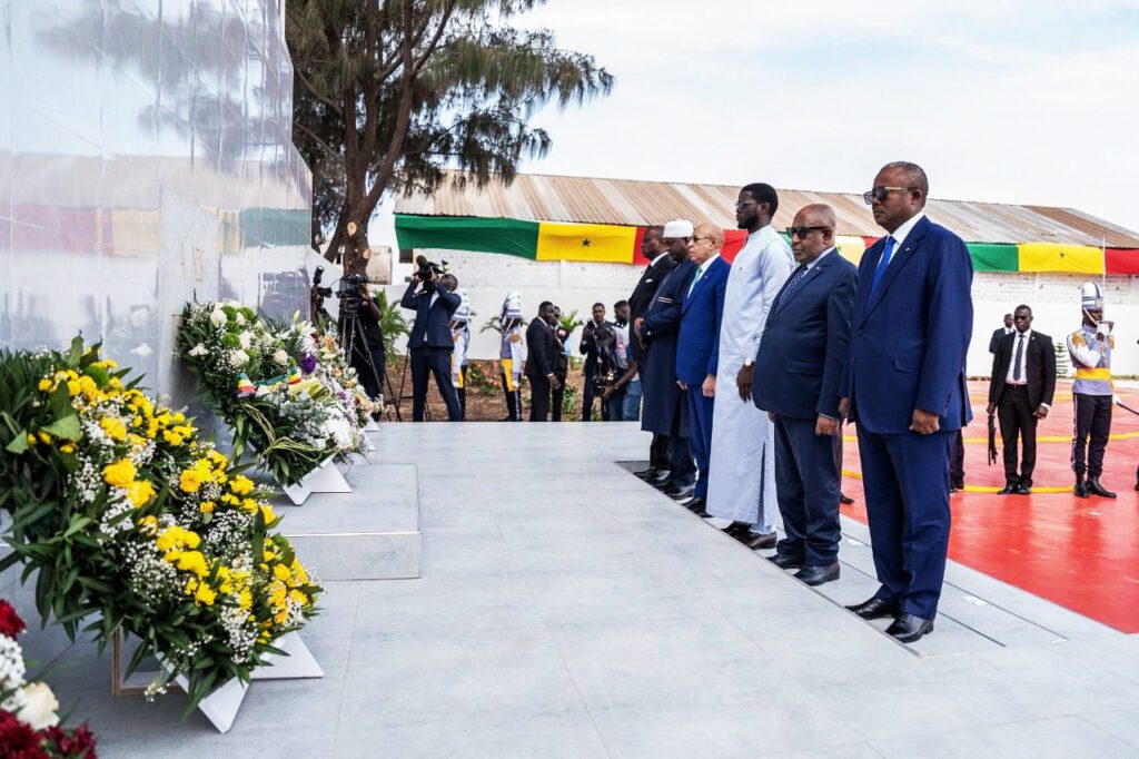 Six Chefs d'Etat rendent hommage aux victimes du drame de Thiaroye ce 1er décembre 2024.