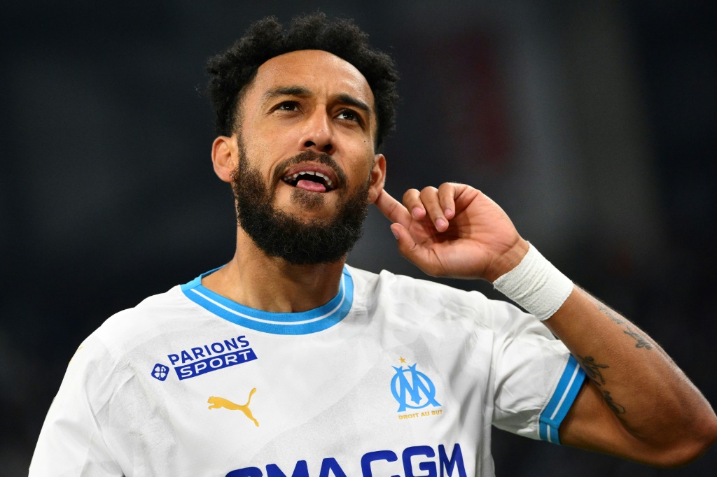 Pierre-Emerick Aubameyang lors de son premier passage à l'Olympique de Marseille