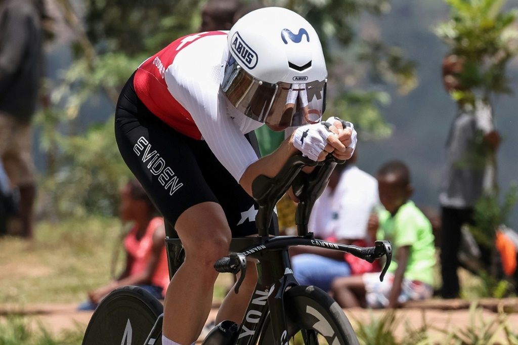 Marlen Reusser lors du contre-la-montre individuel Elite des Mondiaux de cyclisme de Kigali, le 21 septembre 2025.