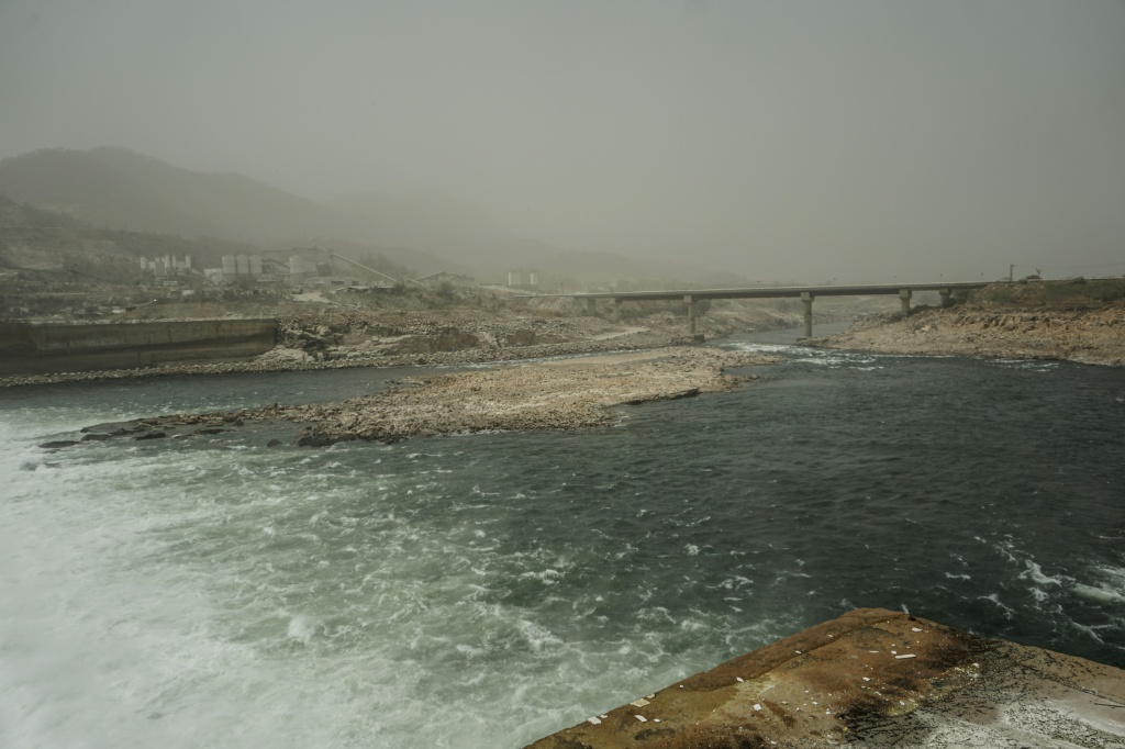 Le Nil Bleu, en aval du Grand barrage de la Renaissance à Guba, en Éthiopie, le 20 février 2022.