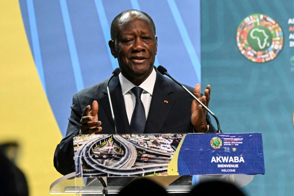Le Président ivoirien Alassane Ouattara, le 27 mai 2025 à Abidjan.