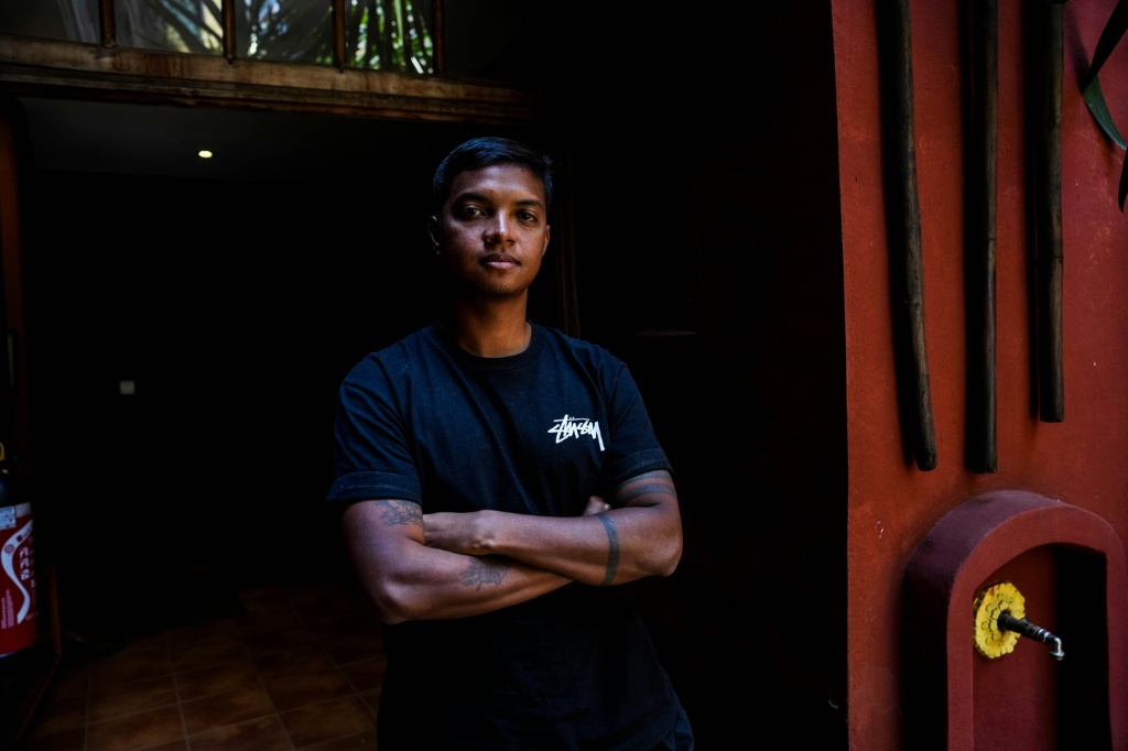 Elliot Randriamandrato, porte-parole du mouvement de la génération Gen Z, durant une interview à Antananarivo, le 16 octobre 2025 à Madagascar.
