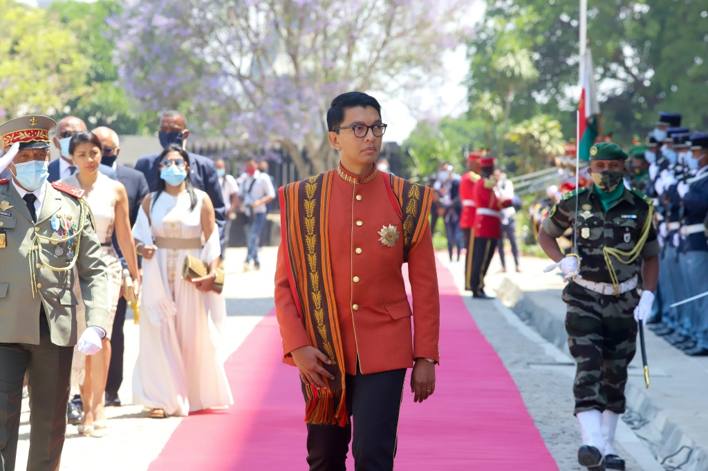 Le Président de Madagascar, Andry Rajoelina, le 6 novembre 2020 à Antananarivo.