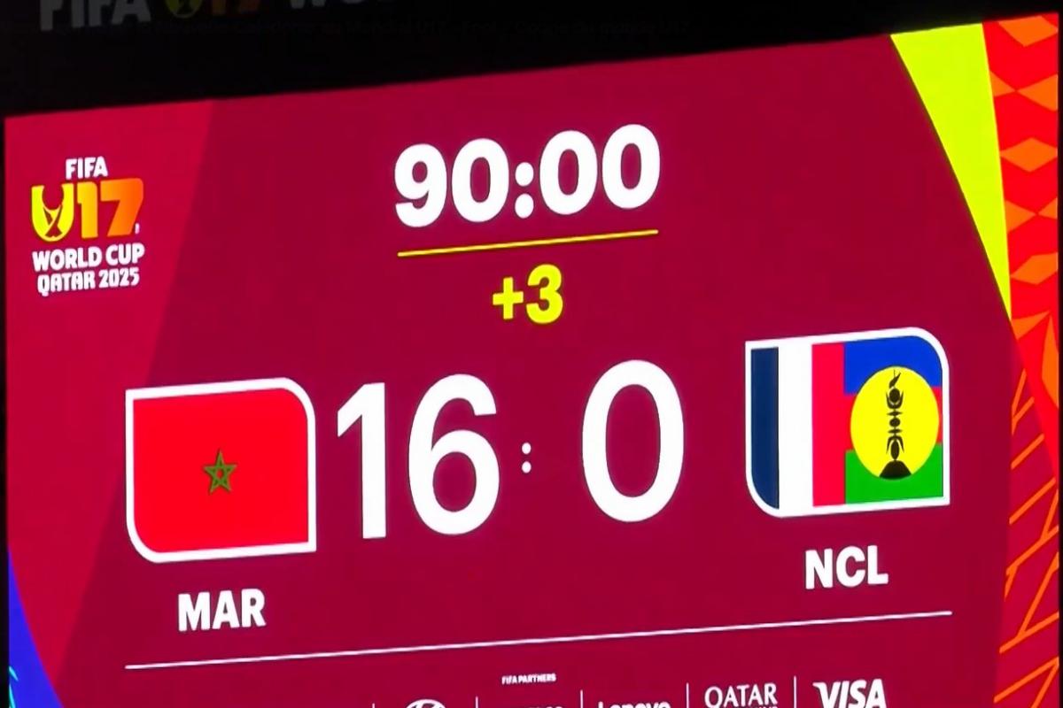 Mondial U17: Le Maroc humilie la Nouvelle-Calédonie avec un score historique