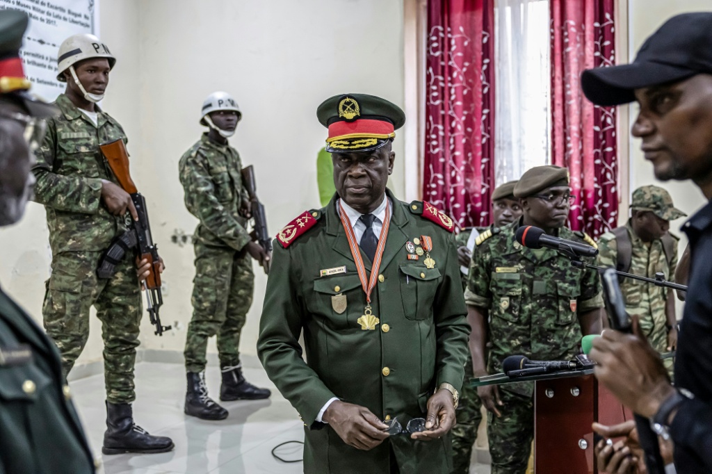 Le général Horta N'Tam pendant sa prestation de serment comme chef de la Transition à Bissau, le 27 novembre 2025 en Guinée-Bissau.