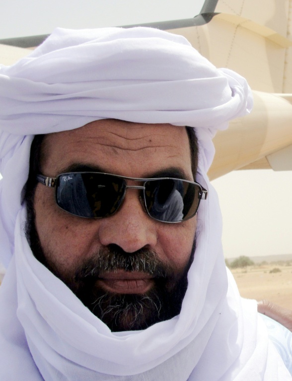 Iyad Ag Ghali, alors leader d'Ansar Dine, à l'aéroport de Kidal le 7 août 2012.