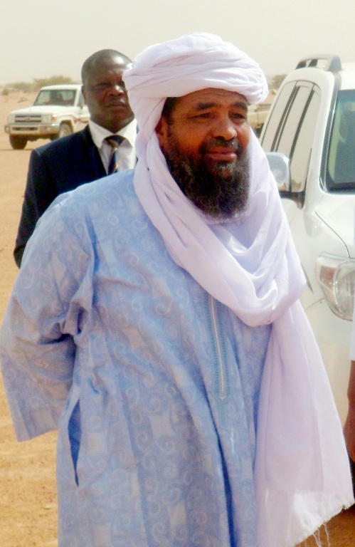 Iyad Ag Ghali, alors leader d'Ansar Dine, à l'aéroport de Kidal le 7 août 2012.