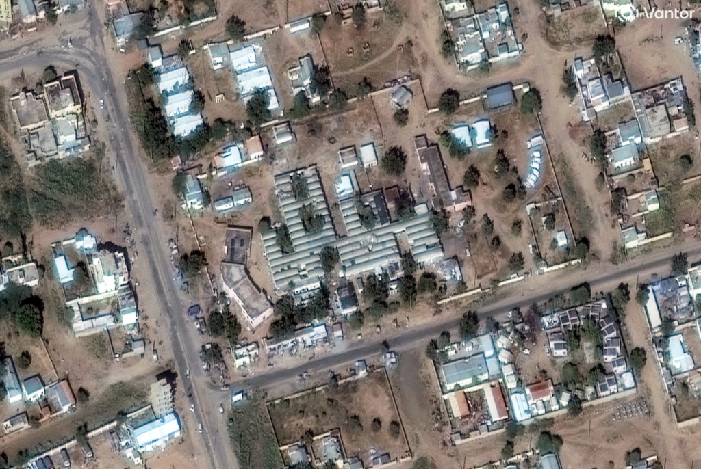 Photo satellite prise par Vantor le 30 octobre 2025 et distribuée le 31 octobre, montrant une vue générale de l'hôpital saoudien d'El-Facher.