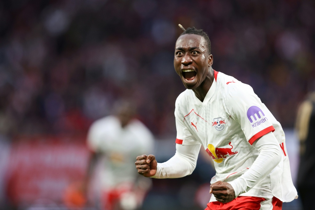 L'attaquant ivoirien du RB Leipzig Yan Diomandé lors d'un match à domicile de Bundesliga contre Stuttgart, le 1er novembre 2025.