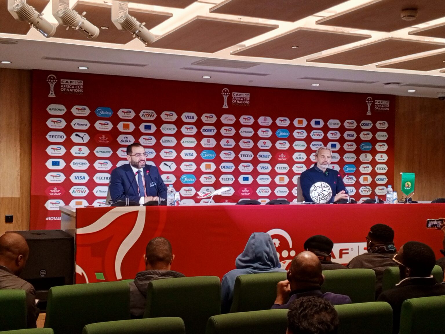 Sébastien Desabre à la CAN Maroc 2025 après le match RDC-Botswana du 30 décembre 2025, à Rabat (Stade el Madina). DR, Afriquinfos.com