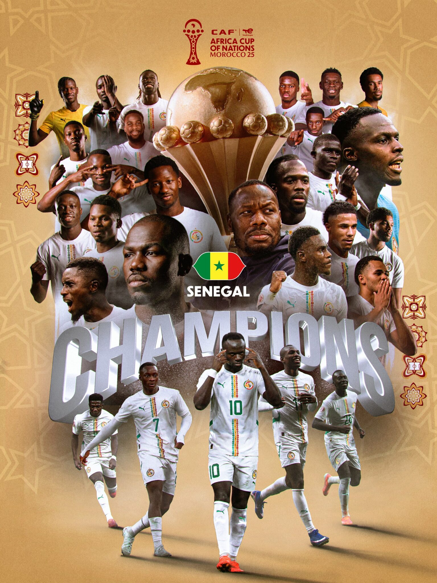 Le Sénégal Champion d'Afrique 2025 (photo, DR).