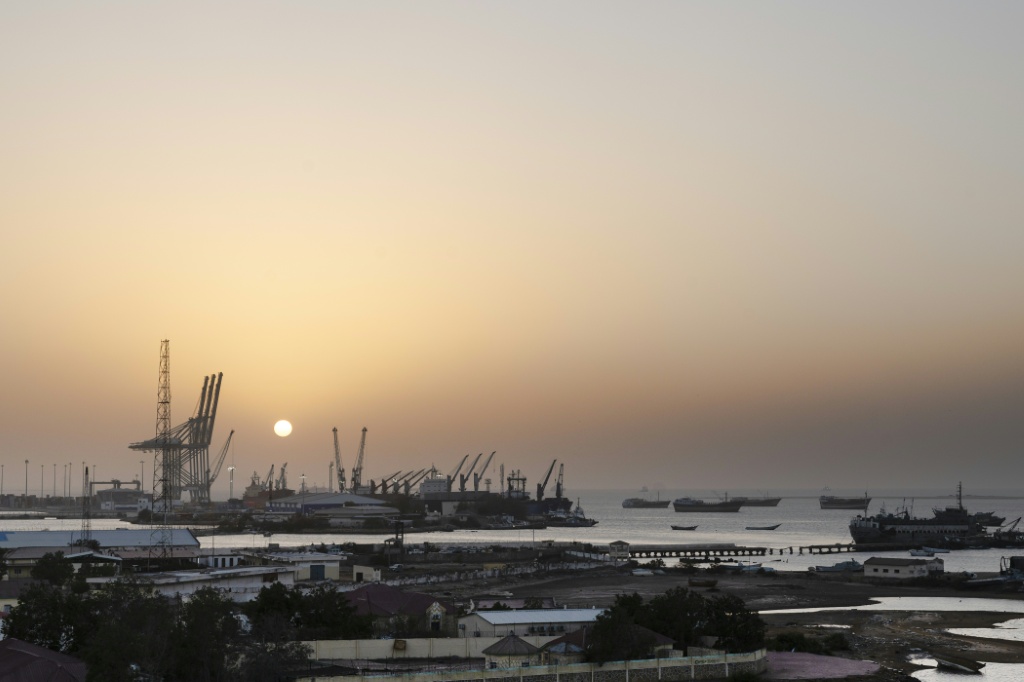 Vue générale du Port de Berbera, sur le golfe d'Aden, au Somaliland, le 18 février 2026.