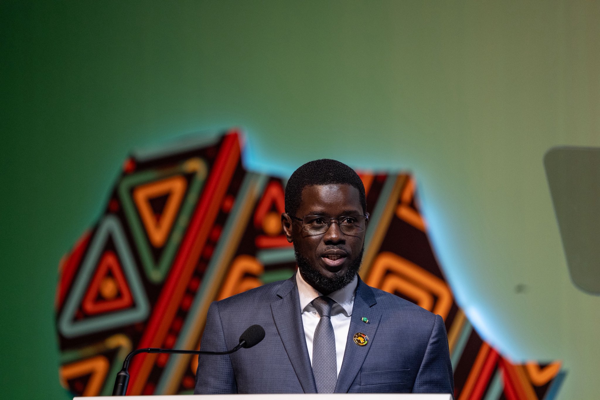 Le Président Diomaye Faye lors de l'ouverture de la 10è édition du Forum international de Dakar sur la paix et la sécurité, le 20 avril 2026 à Diamniadio, au Sénégal (photo, Présidence sénégalaise).