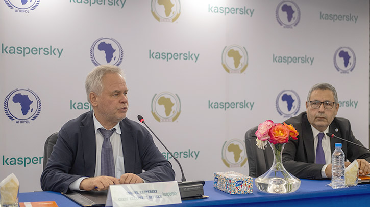 Des responsables de Kaspersky et d'AFRIPOL (photo, DR).