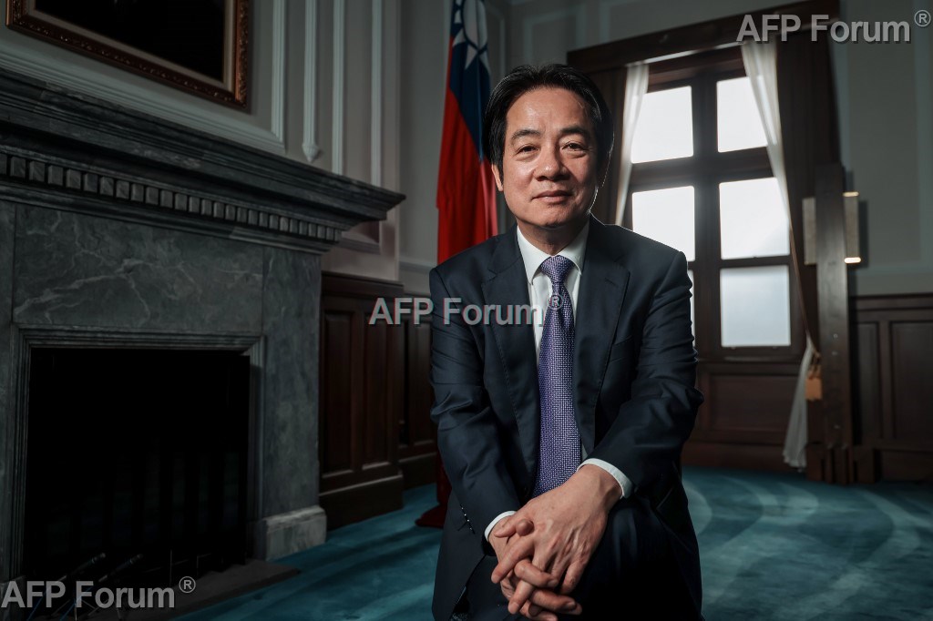 Le Président taïwanais Lai Ching-te lors d'un entretien avec l'AFP à la Présidence, le 10 février 2026 à Taipei.