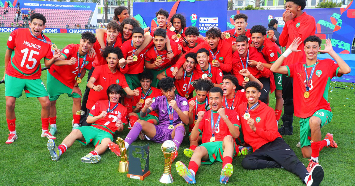 Maroc, Champion de la CAN U17 en 2025.