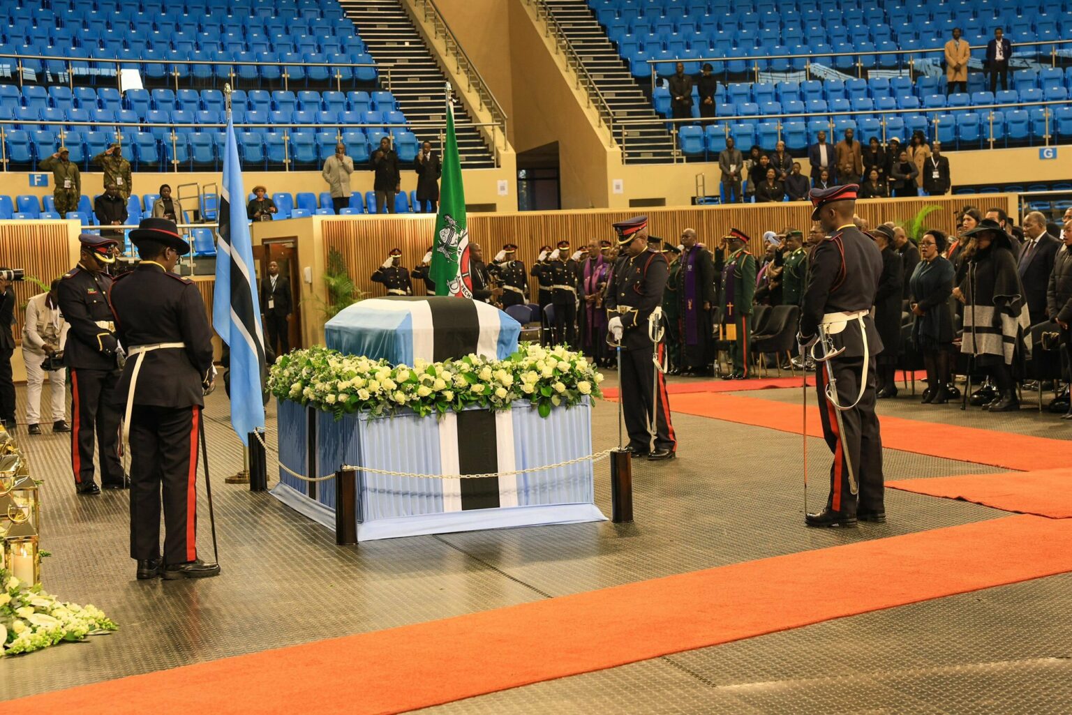 Cérémonie d'hommage à Festus Gontebanye Mogae (DR).