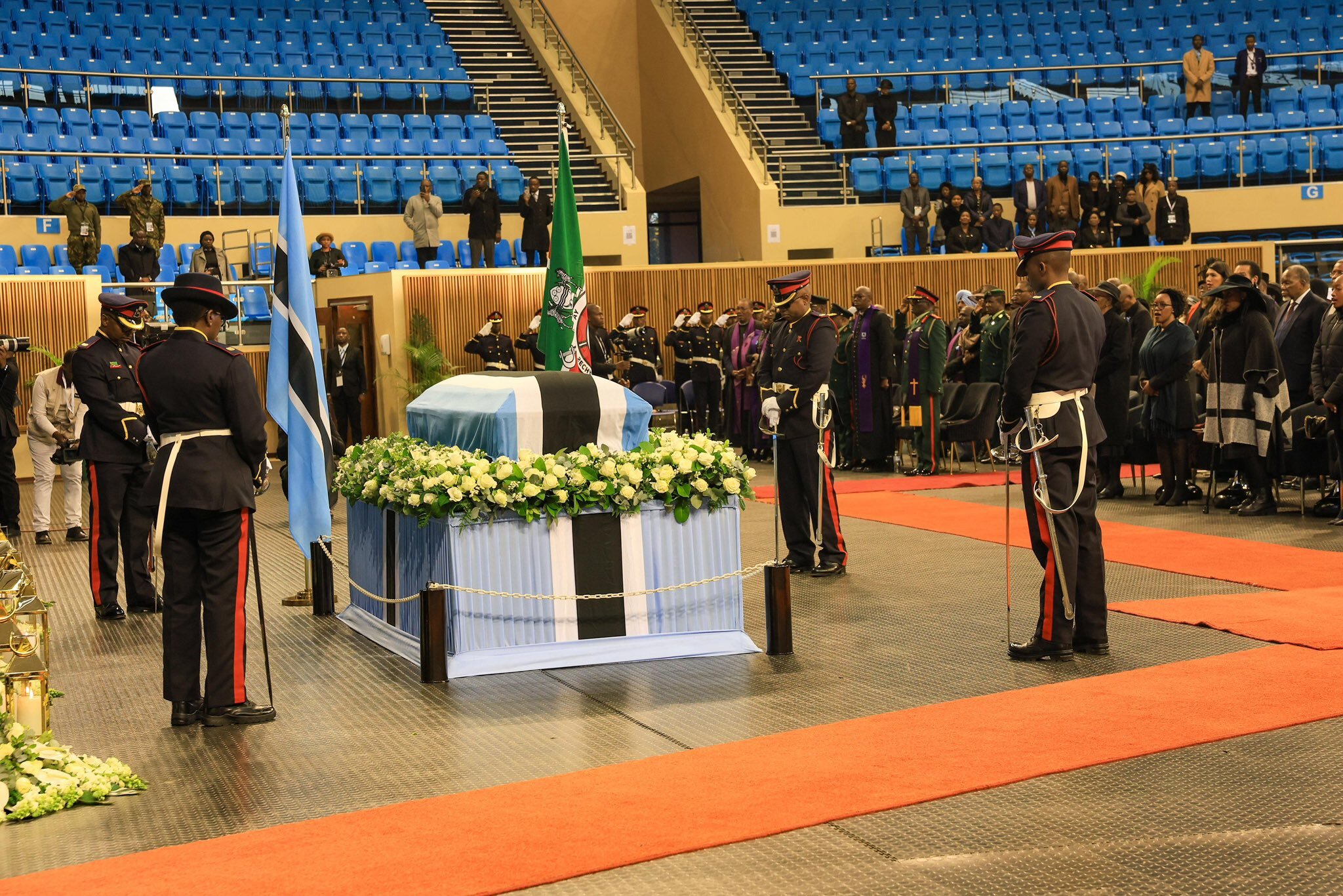 Cérémonie d'hommage à Festus Gontebanye Mogae (DR).