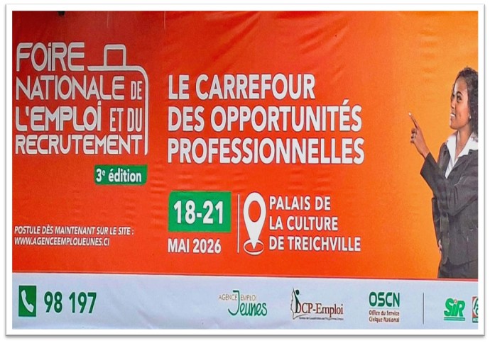 Des jeunes ivoiriens à la quête de stages et d’embauches durables à la «Foire Nationale 2026 de l’Emploi»