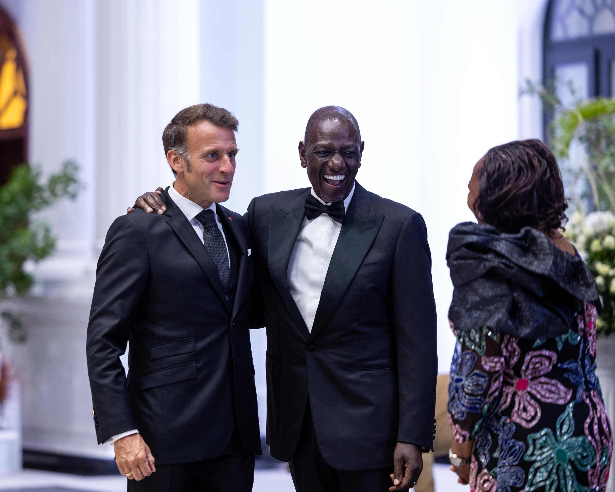 Emmanuel Macron et le couple présidentiel du Kenya ce 11 mai 2026, à Nairobi.