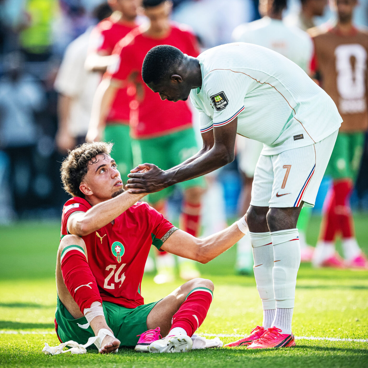 Neil El Aynaoui (g) et le Maroc éliminés du Mondial 2026.