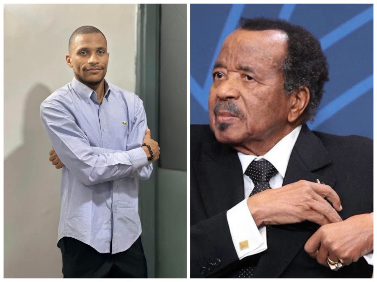 Patrick Mengue et Paul Biya (photo Dr)