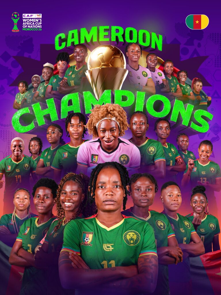 Cameroun, Champion d'Afrique Dames 2026.