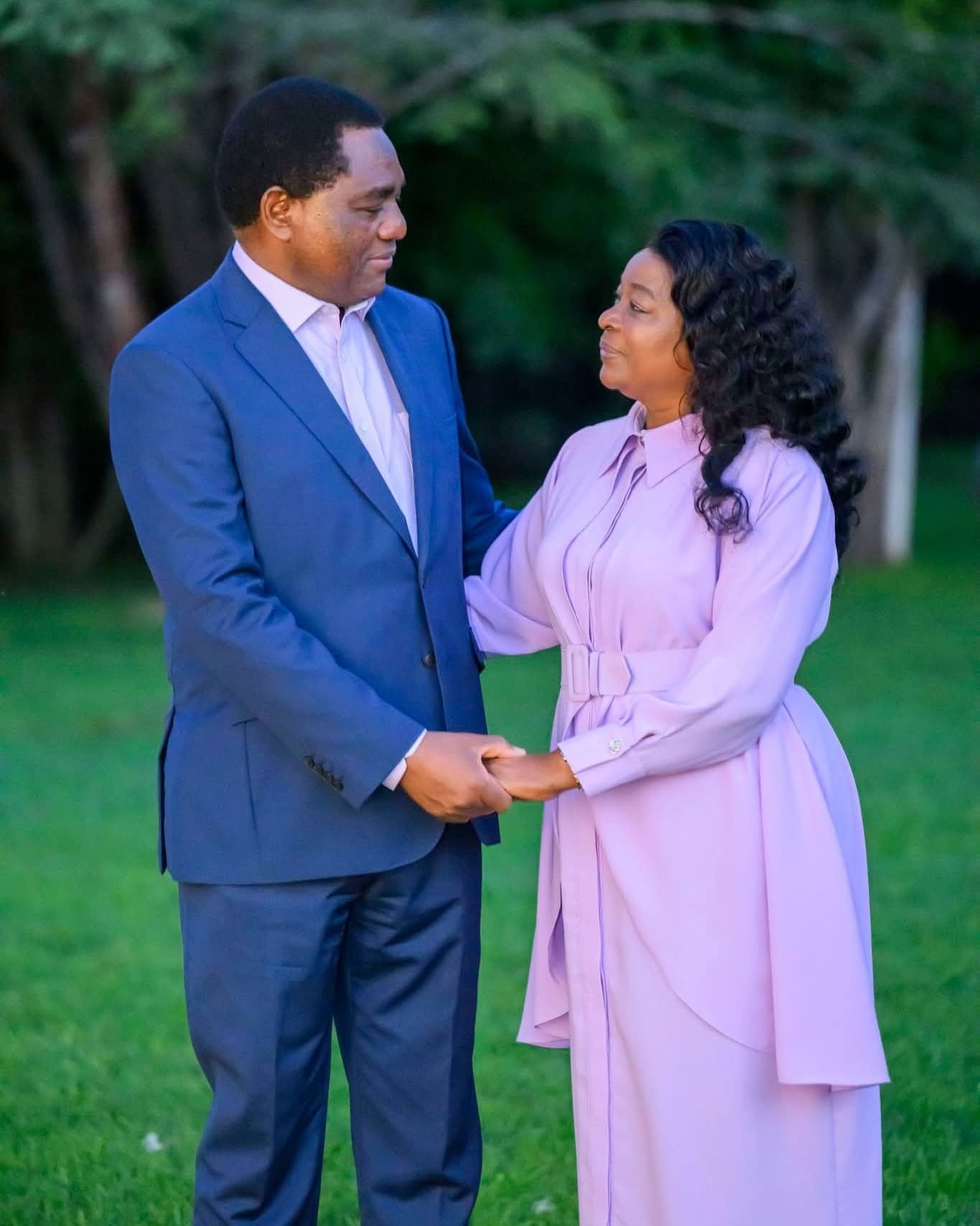 Le couple Hichilema en Zambie