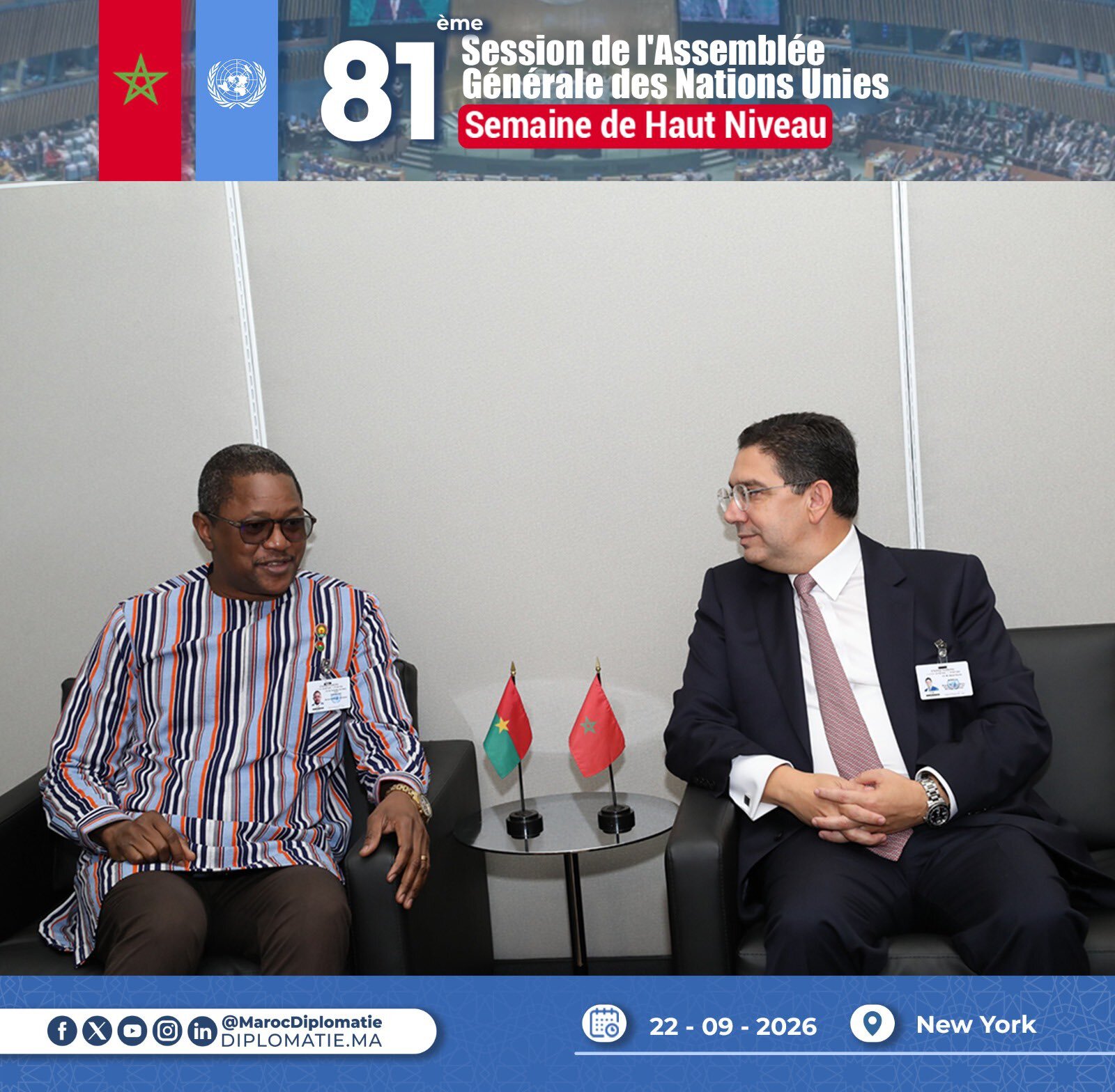 Karamoko Jean-Marie Traore et Nasser Bourita (DR-Maroc Diplomatie)